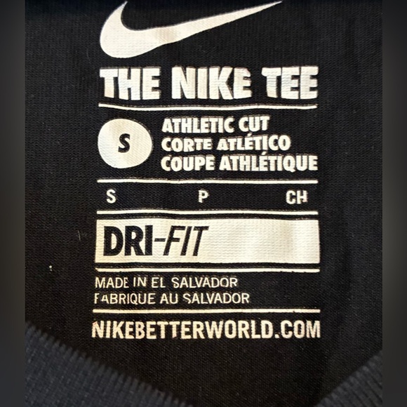 Nike Black V-Neck Dri-Fit Short Sleeve Women's Tee - Picture 3 of 3